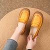 The first layer of cowhide retro soft-soled single shoes, spring and autumn new comfortable and non-slip thick-soled women's shoes are lightweight