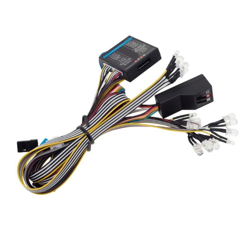 

High Strength 14 Light Simulation Set Portable for 1 10 and 1 8 Model Car Accessory for Display and Photography 1