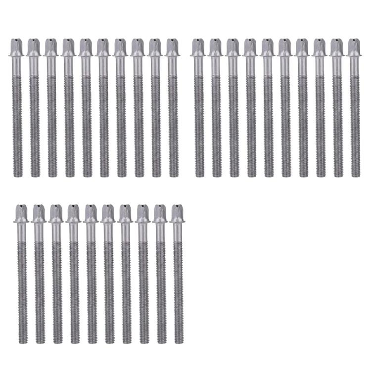 30PCS Drum Set Screws Metal Drum Screw Essential Metal Instrument Replacement Part for Percussion Musical Instruments
