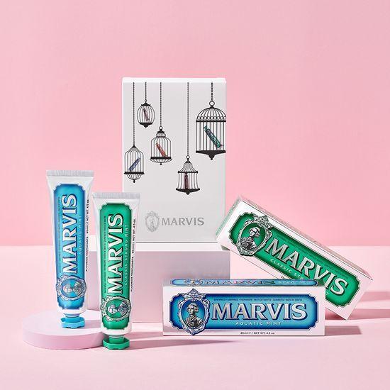 Marvis Toothpaste 2-pack Set (Classic Mint + Aqua Mint)