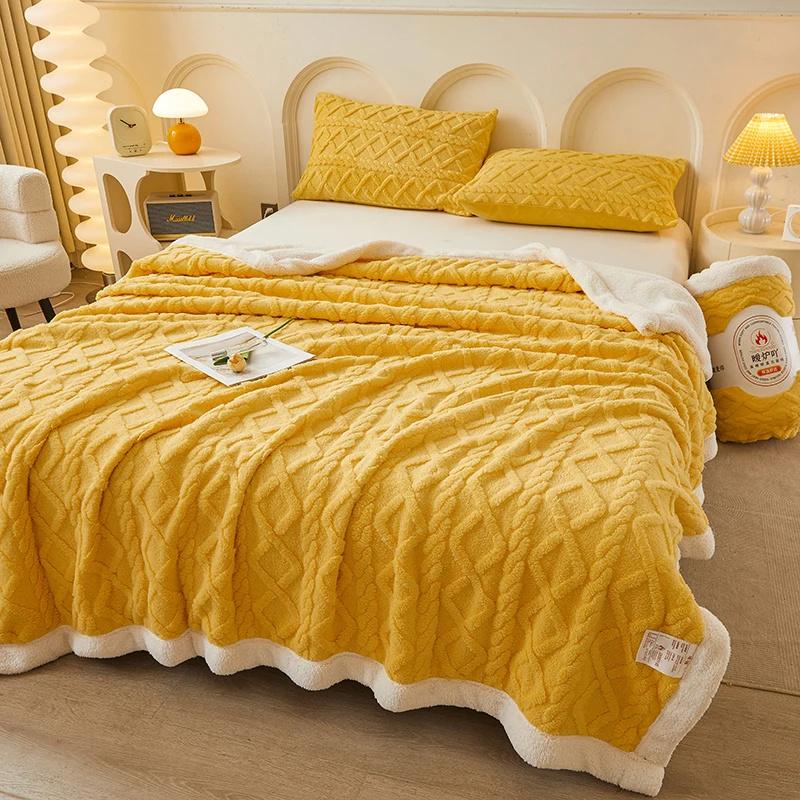 Drehdecke für Bett Thermodecke Fleece-Überwurfdecke für Couch Sofa Schlafzimmer Weiche Warme Decke Multifunktionale Decke