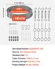 2 mm Wire Rope Kit, 35.1 m Length, 304 Stainless Steel Wire Cable, 2 kN Breaking Strength, 7 x 7 Strands Construction, Steel Cable for Deck Railing