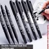 3-100Pcs/set Oil Double Tip Art Black Permanent Paint Marker Pen for Plastic Wood Stone Metal Glass Doodling Marking Graffiti