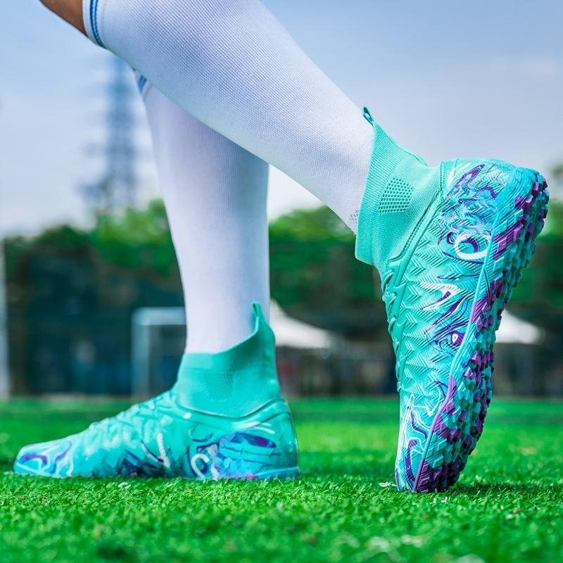 34-46 Unisex Football Boots Rubber Soft Sole Short Nail Artificial Turf Youth Children Football Shoes Boys Soccer Shoes