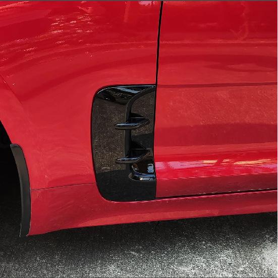Car Front Door Fender Hole Grille Leaf Plate Air Outlet Decoration Cover Strip For Kia Stinger 2018-2023 Exterior Styling