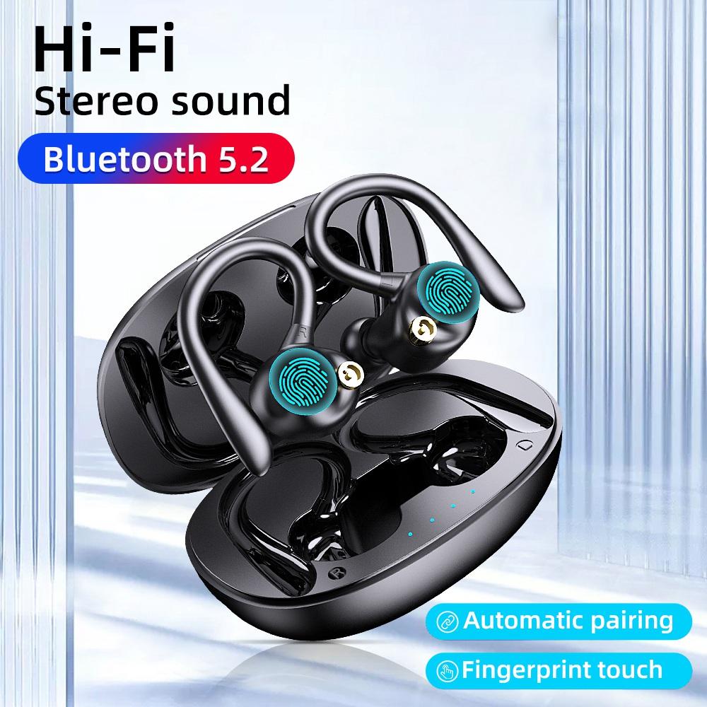 

YYK-580 TWS Bluetooth-compatible 5.2 Ear Hook Design Headset Wireless Earphone Stereo Touch Control Waterproof Sports Headphones A