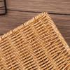 Square Oval Rattan Fruit Bread Snacks Storage Tray Coffee Bar Display Basket Nordic Desktop Cosmetic Sundries Organizer