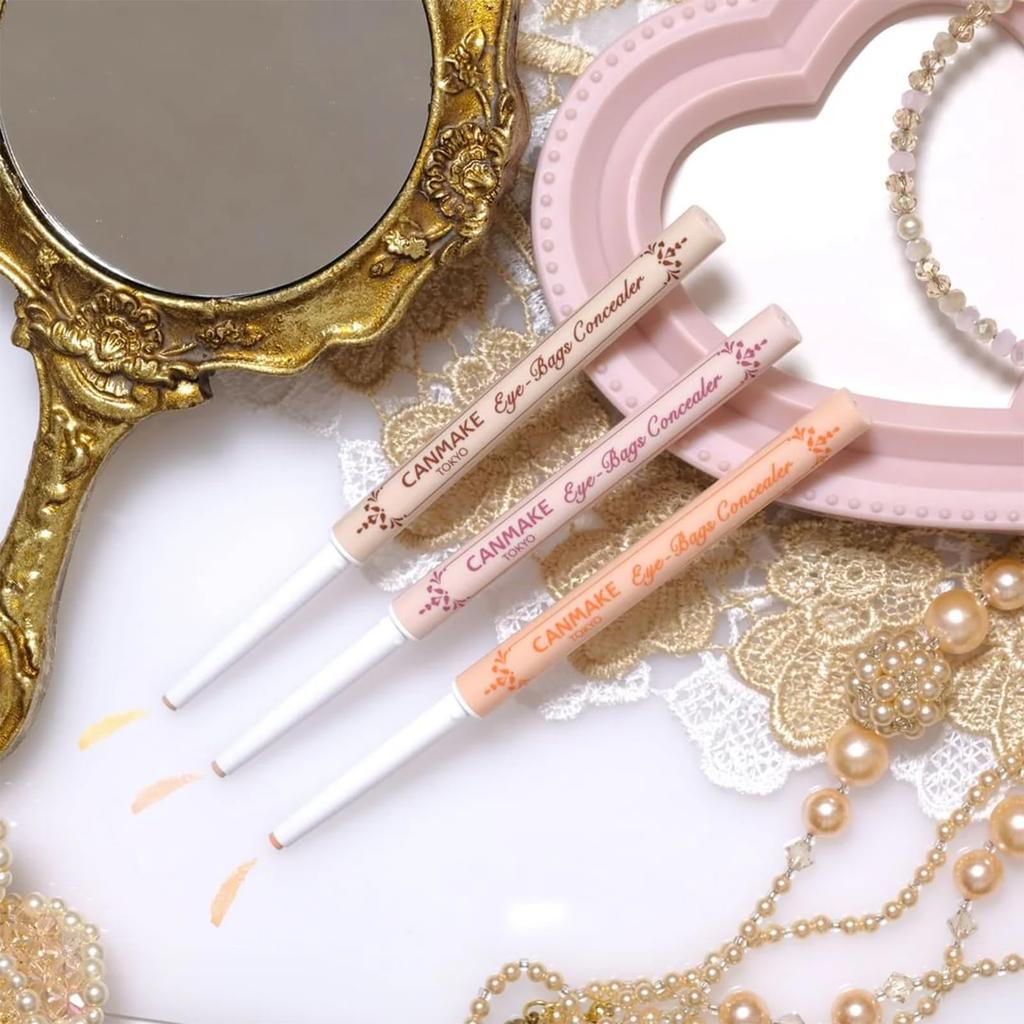 CANMAKE Pencil Eye Bag Concealer [All 4 Colors] Waterproof Tear Bag Makeup, Covers Blemishes, 1 Piece