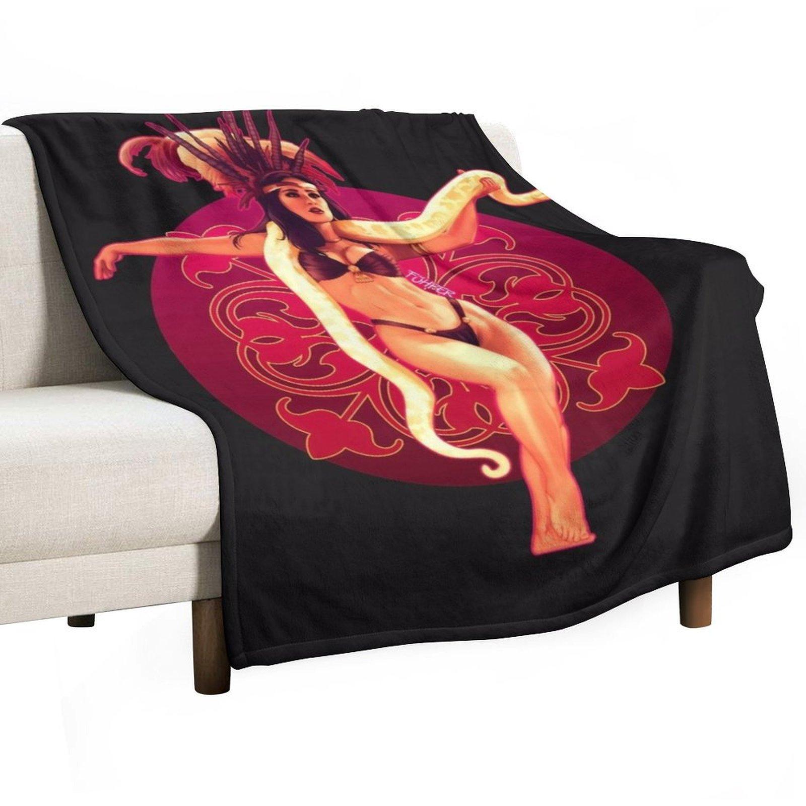 

Salma Hayek Throw Blanket warm winter Decorative Sofas Softest Designers Blankets 30x40in