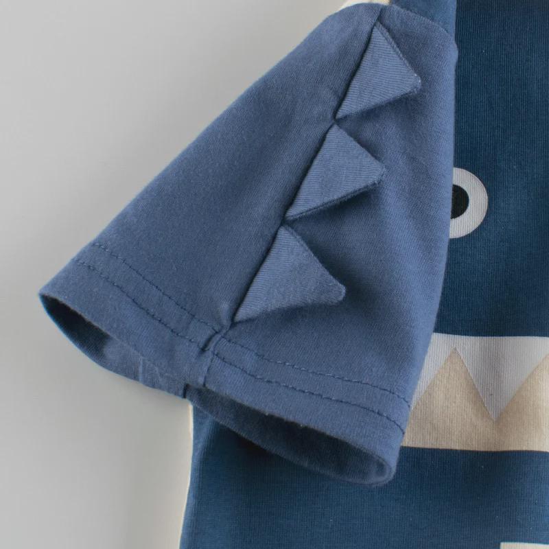 27kids Summer 2025 Korean Style Dinosaur T-Shirt for Children