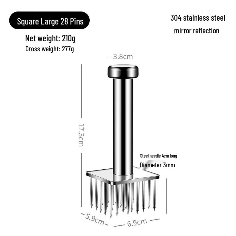 Zhi Shi 304 Edelstahl 28-Nadel Fleischklopfer