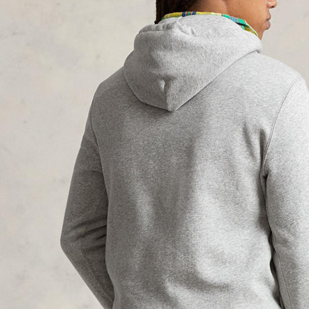 Polo Ralph Lauren SS23 Bear Print Drawstring Hoodie Men hoodies Gray MNPOKNI16822710-020