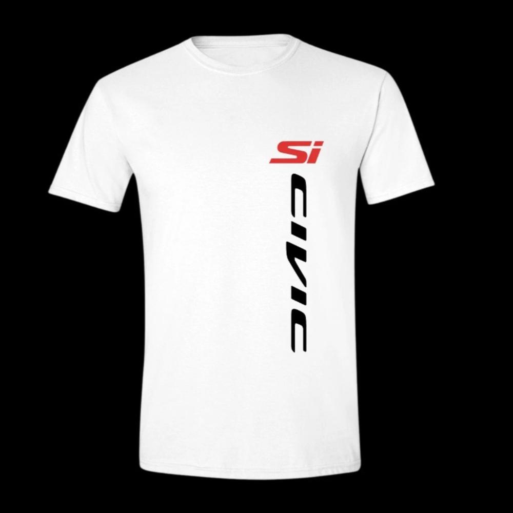 Honda Mens and Womens Tshirt Honda Civic Si Summer Motorcycle Tee Racing Retro Shortsleeved Spring Cycling Offroad Top