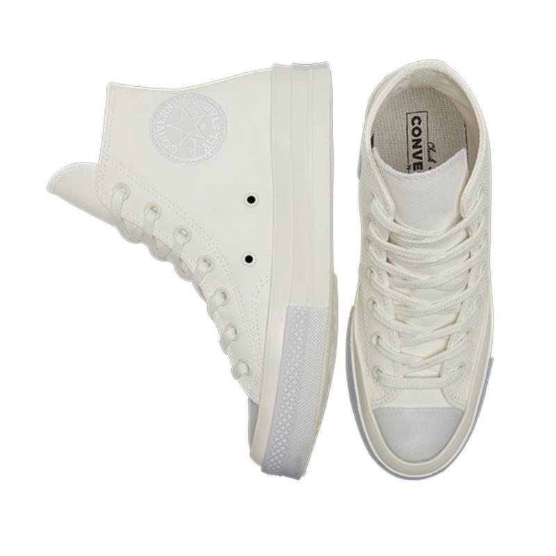 Converse 1970s Chuck Taylor All Star Comfortable, Non-slip, and Durable High-top Canvas Shoes for Women In Off-white