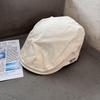 Simple Solid Color Letter Embroidery Neutral Casual Beret For Fall Use Daily