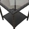 Garden Sofa Set with Cushions 2 pcs Black and Turquoise Poly Rattan