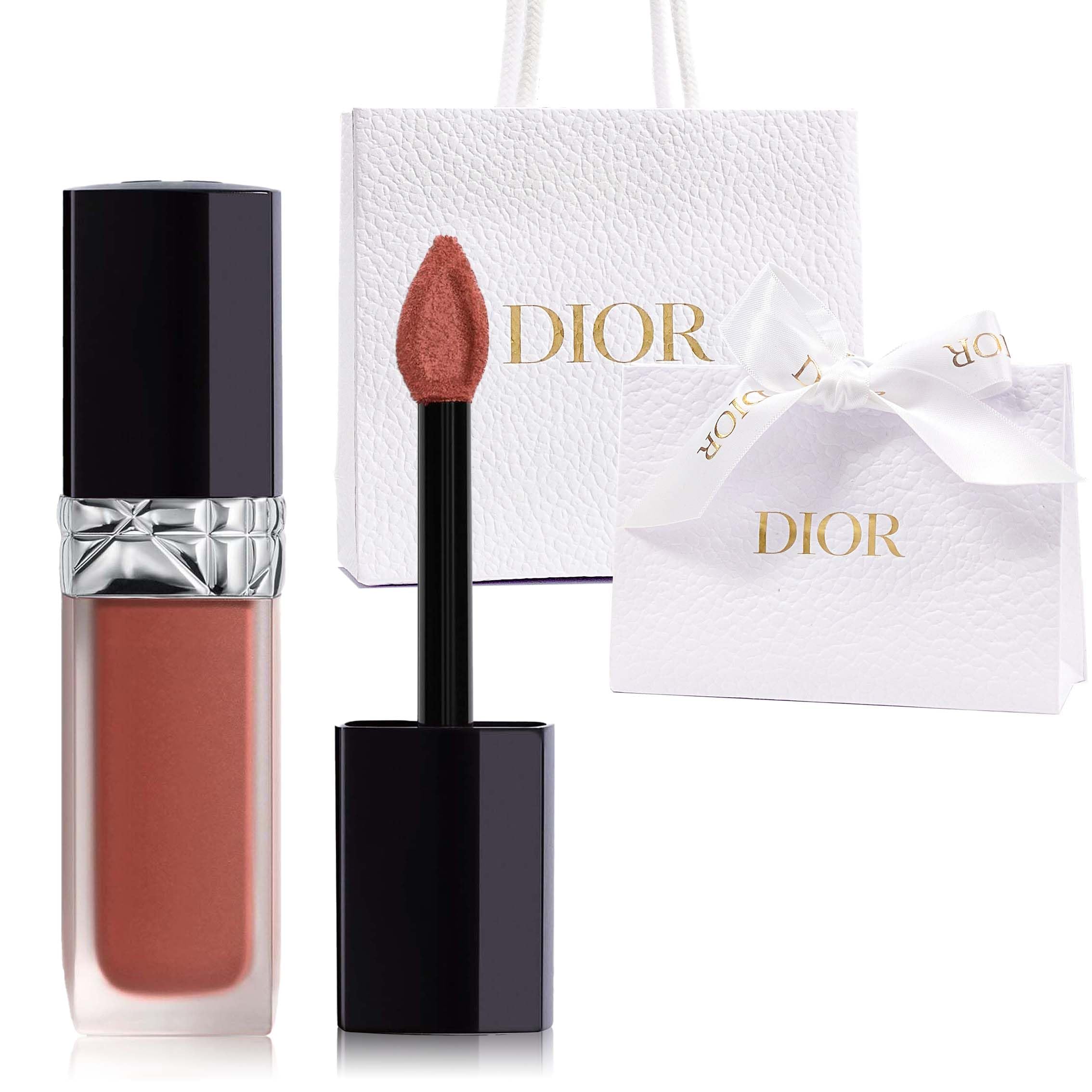 Dior Rouge Dior Forever Жидкая помада Forever 6 мл Универмаг В комплекте с пакетом DIOR (#200 Мечта) Губная помада, Косметика, Подарок,