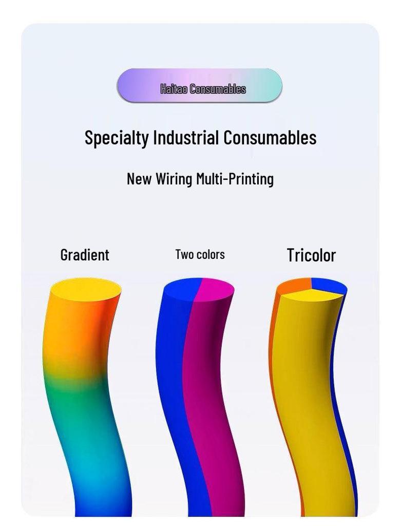 PLA Silk Dual-Color 3D Printer Filament, 1.75mm Rainbow Gradient, Matte, 1kg - Compatible with Creality Printers
