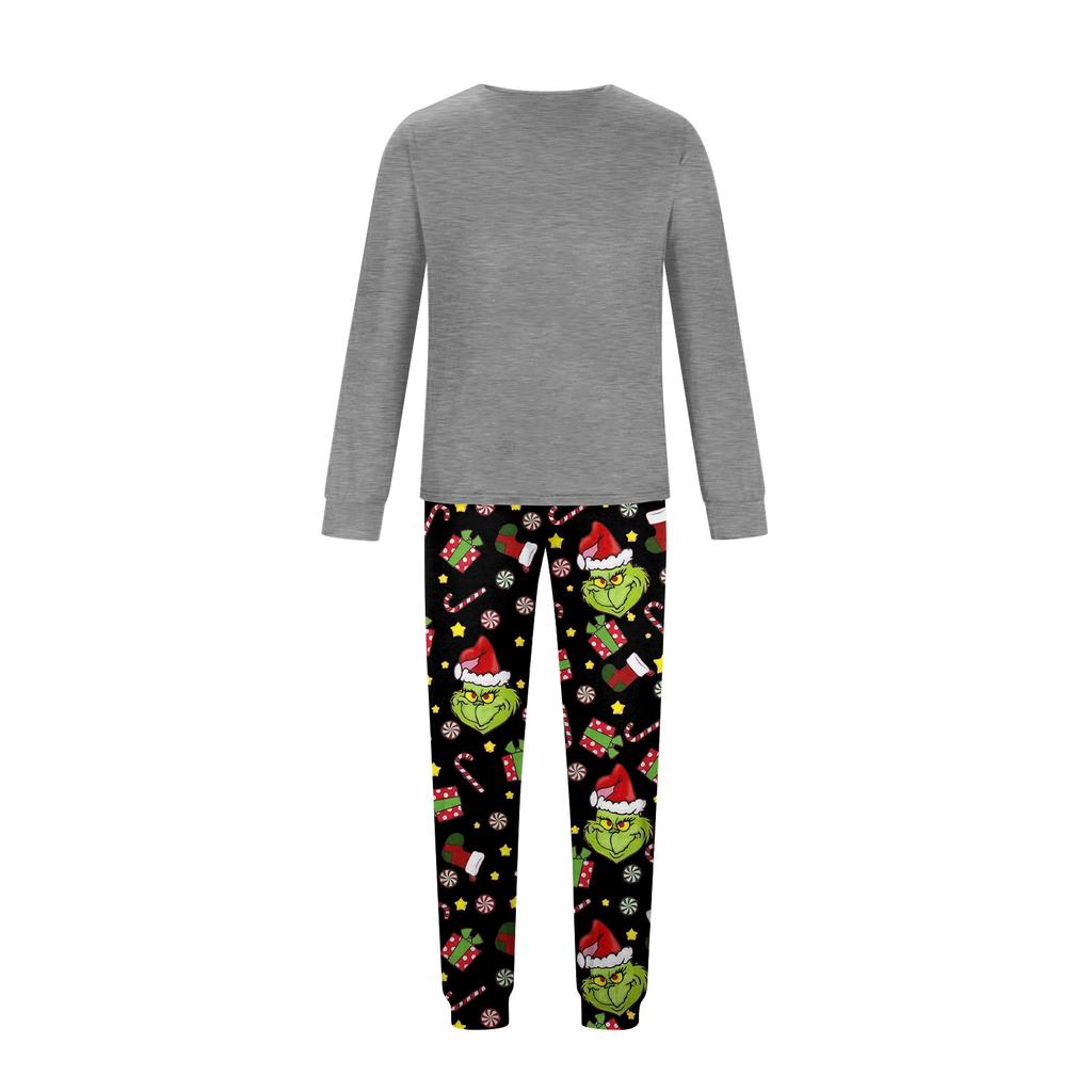 Christmas Prints Family Matching Long Sleeve Tops+Pants Set Family Matching Sets