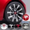 Car Sticker Tesla 4pcs 65mm Car Wheel Center Cap Badge Sticker for Tesla Model 3 Y S X Roadster P75D P85D P90D P100D Personaliza