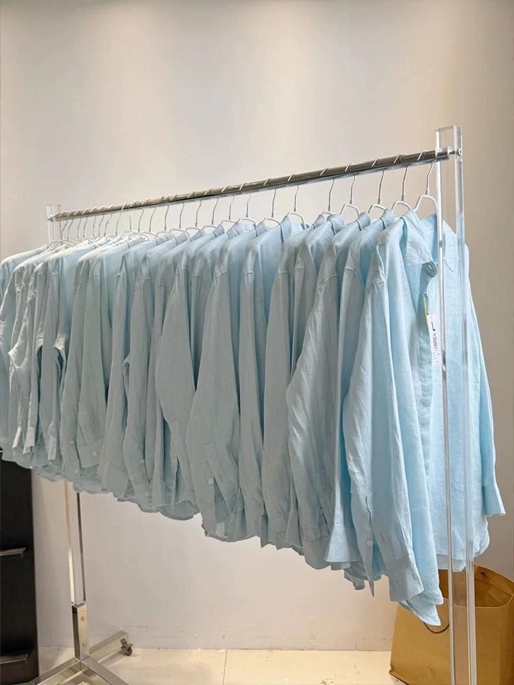 CHAO Beveelt aan: Lichtblauw Linnen Koel Shirt voor Dames – Zo Comfortabel, Perfect voor Zomer 2026, Zonwerend Topje.