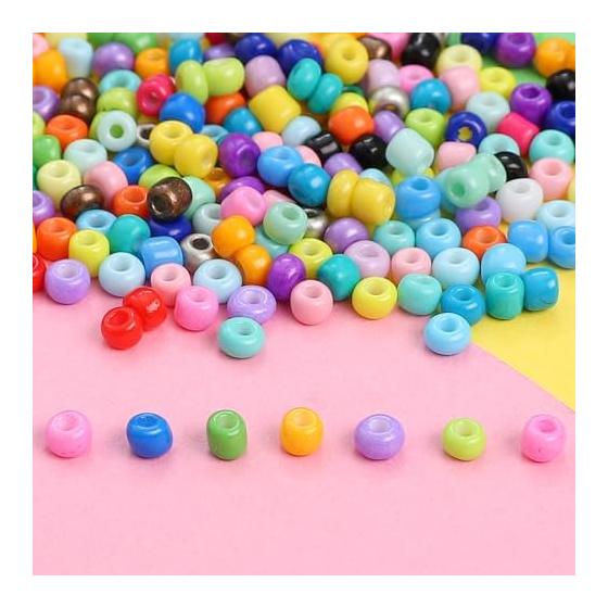 Glass Beads, Transparent Core, Bead Kit, Round Seed Beads, Accessory Kit, DIY Supplies, Crafts, Jewelry, Handmade Materials, Approximately 5,200