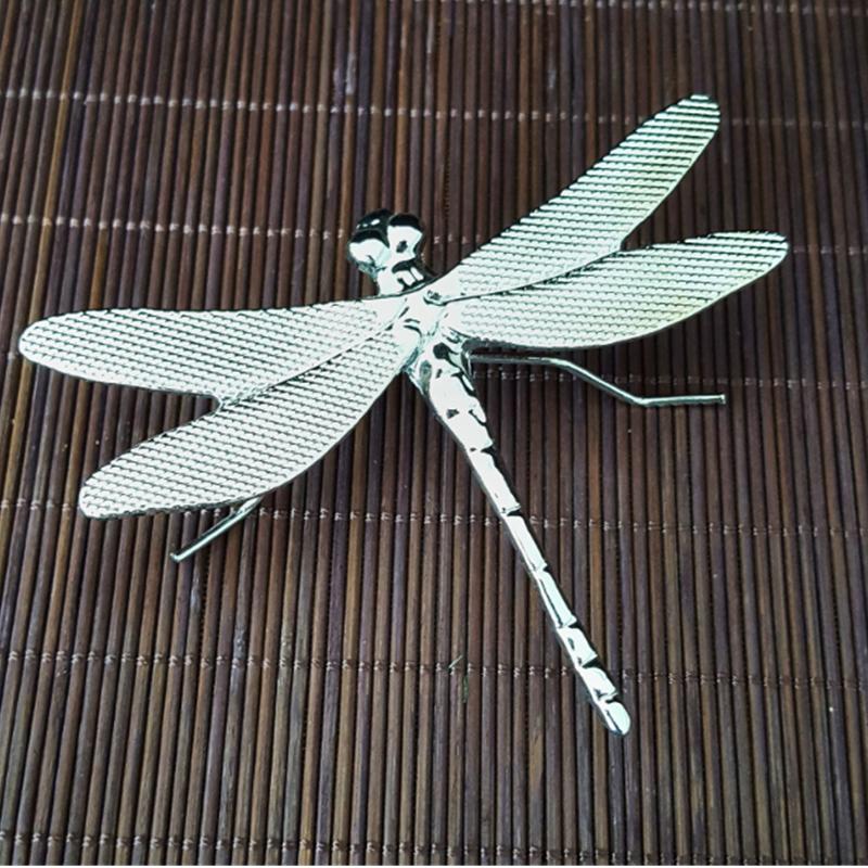 Copper Insect Tea Pet Vintage Dragonfly Figurines Miniatures Desktop Simulation Animal Ornaments Home Decorations