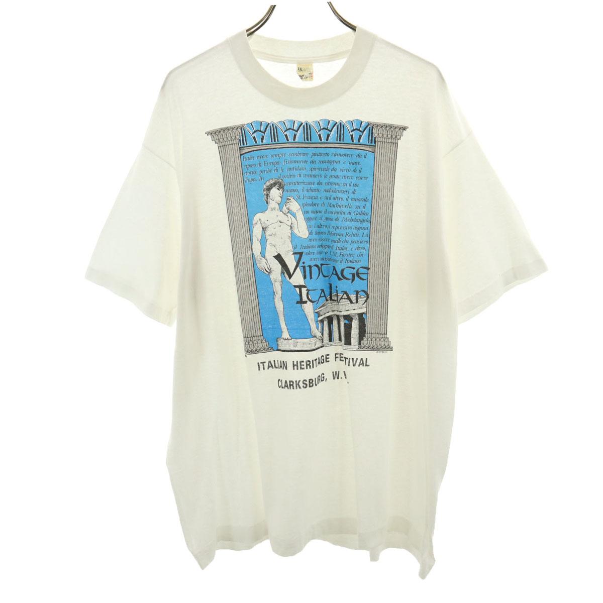 

SCREEN STARS 80s Vintage Made in USA Michelangelo David Statue Short sleeve Single stitch T-shirt Men s Used