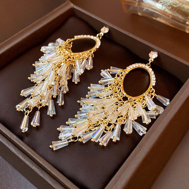 

Срібна Голка Діамантова Крапля Підвіска Пусети - Вінтажний Розкішний Дизайн