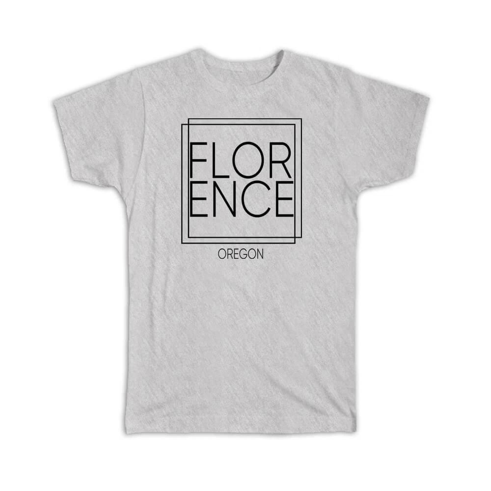 Gift T-Shirt : FLORENCE Oregon Square Modern Minimalist Font 2XL