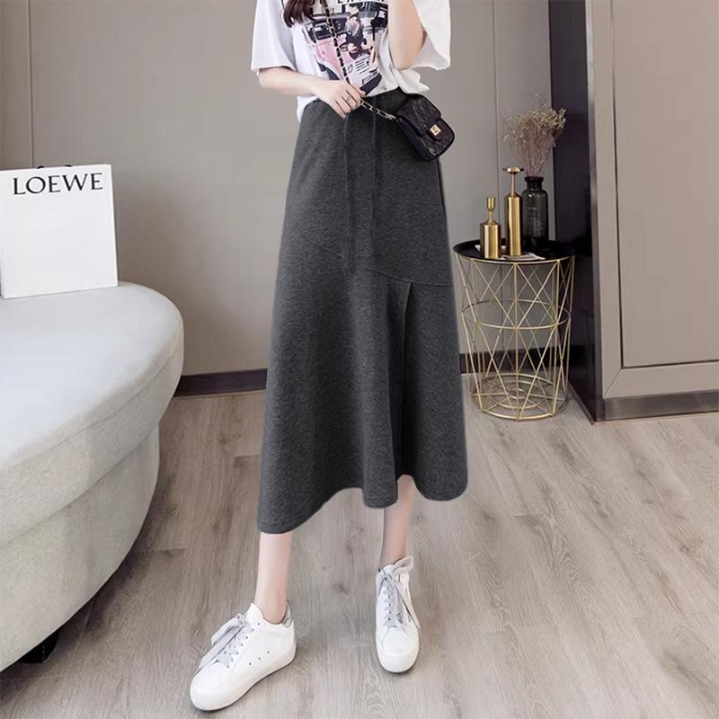 Maternity A-line Slit Midi Skirt - Spring/Summer 2026 High-Waisted Slimming Fishtail M