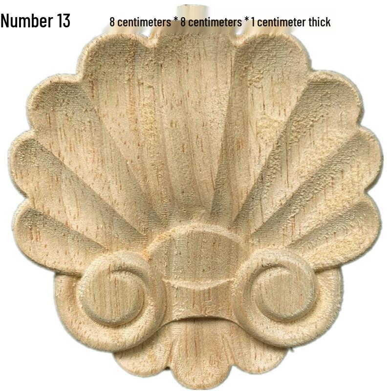 Europäische Massivholz-Schnitzerei-Applikation: Dekorative Blumen Schleife für Wände & Möbel