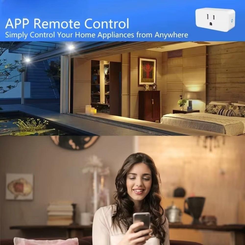 US Plug US Smart Plug 110-240V 10A Smart Home Socket Mini WiFi Smart Plug  Voice Command System