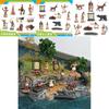 Native American Chief Pvc Figurine Set With Wildlife Animal Models For Home Decor