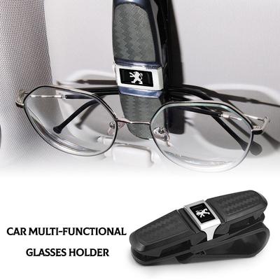 1pcs Car Sun Visor Glasses Box Universal Sunglasses Clip Card For 308 408 508 RCZ 208 3008 2008 206 207 108 406 407 408 206 207 208 306 307