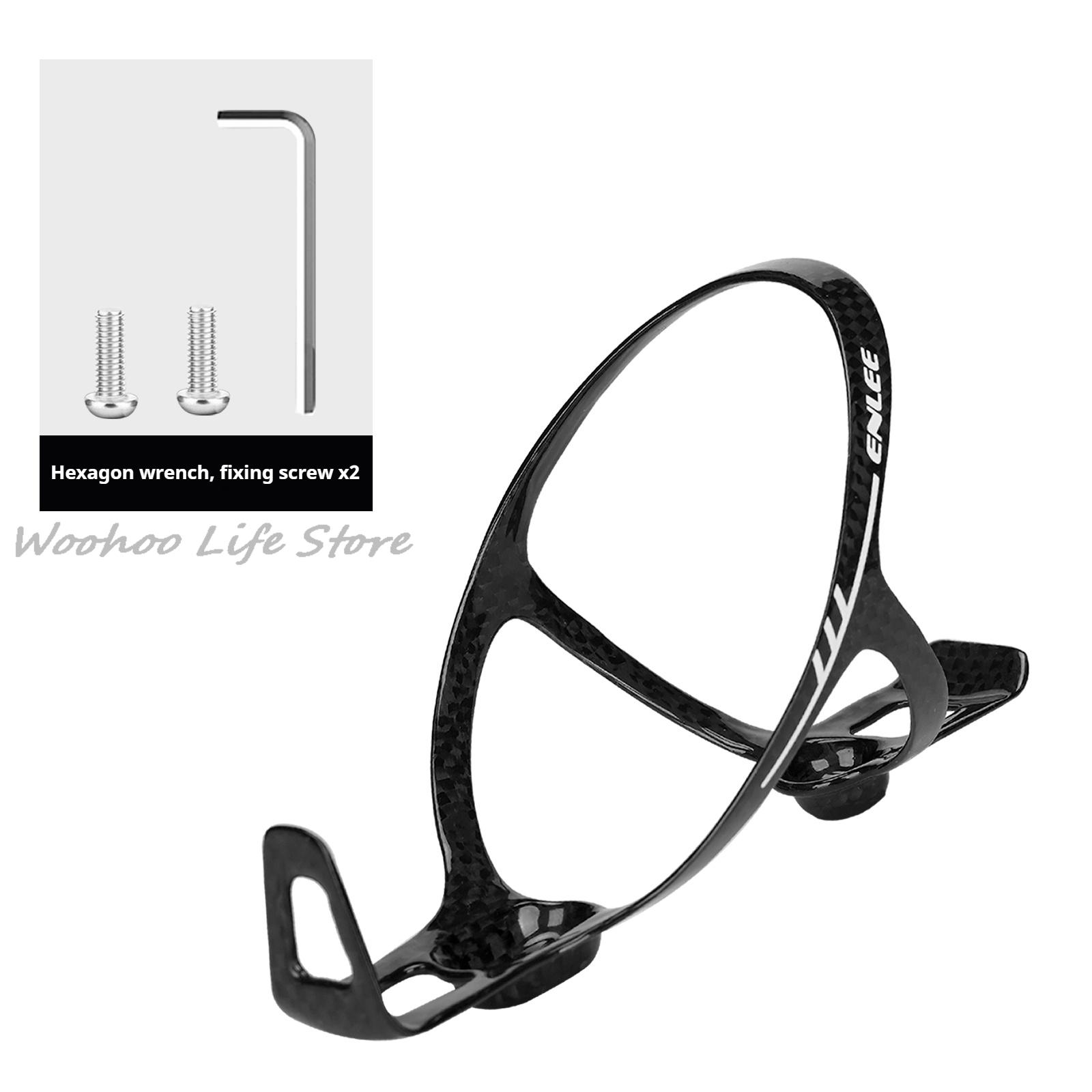 Bicycle Ultra-Light Carbon Fiber Water Bottle Cage Road Bicycle Water Cup Rack Lightweight 14g Water Bottle Holder чёрный