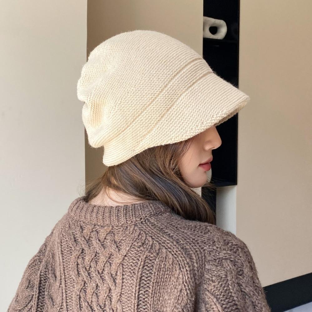 Ear Protection Knited Beanie Velvet Wool Pullover Hat Breathable Pile Cap  Winter Autumn