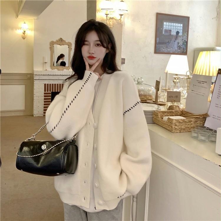 2025 Autumn and Winter New Lazy Style Fashionable Sweater Cardigan Jacket