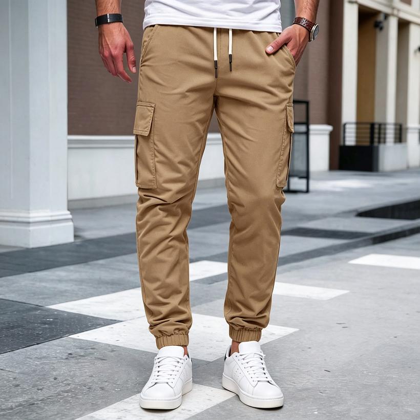 Men s Pants Multi-Pockets Joggers Men Sweatpants 2026 New Casual Solid Cargo Pants Men Oversize Streetwear Pants Men Trousers S