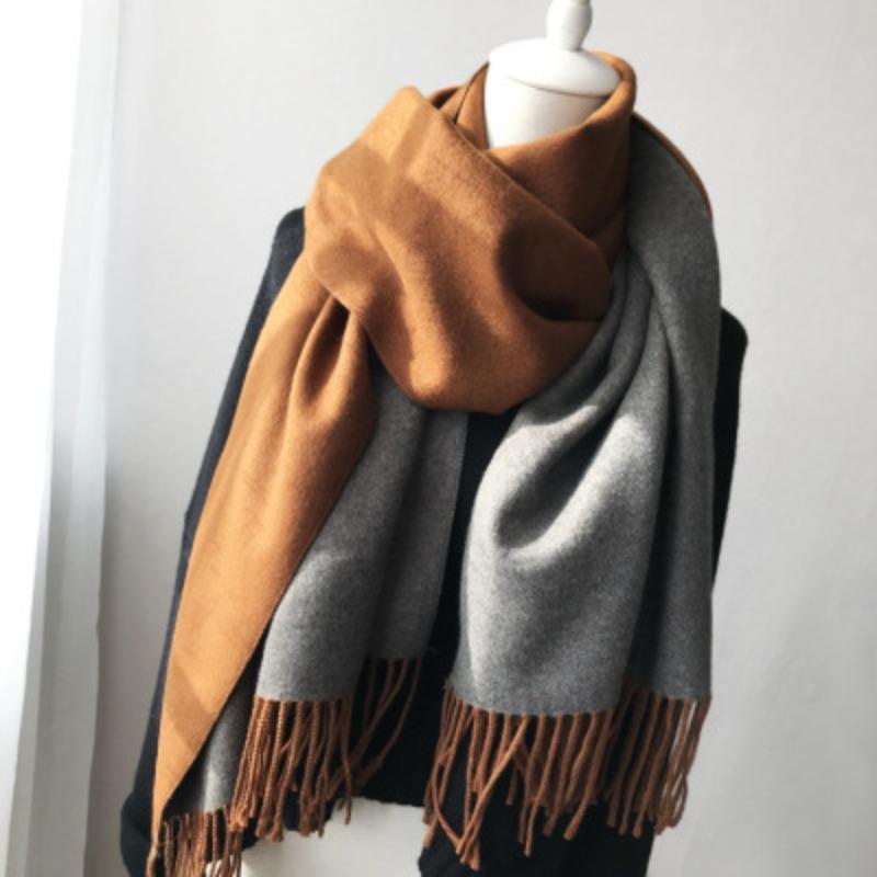 Keep It for Yourself, Feel Soft Sister Scarf, Women's Winter Versatile Double-sided Solid Color Scarf, Long Thickened Warm Shawl