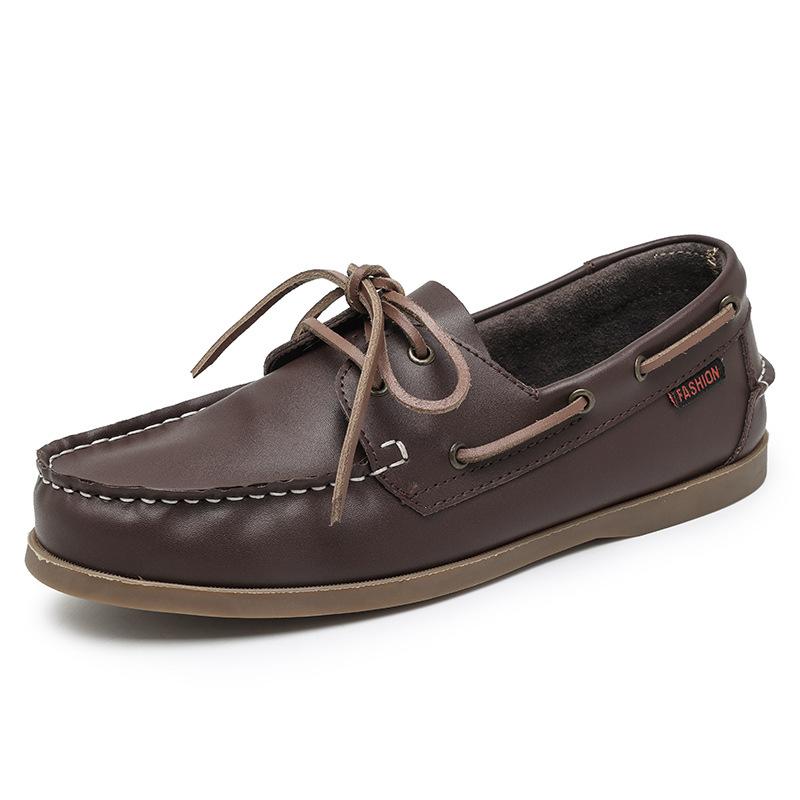 Casual Versatile Men's Shoes Large Size Sailing, Korean Style Trendy Driving Beans Shoes Casual Shoes Leather Shoes