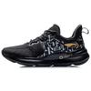 Li Ning SOFT PLUS Cushioning Slip Resistant Low Top Running Shoes Men's Black White Text ARHQ011-6