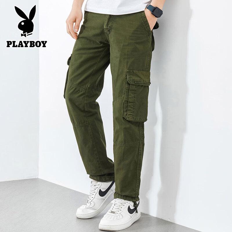 Playboy Men s Loose Fit Straight Leg Cargo Pants 36