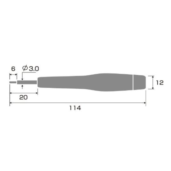 ANEX Special Precision Screwdriver 6 Groove Hole 12 Pieces 1.9mm No.3470-E [Bulk Purchase]