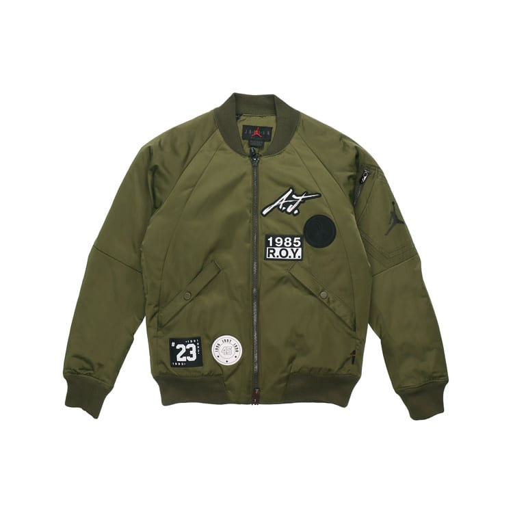 Jordan Jackets Men's Army Green Stand Collar Moderate Pilot CK1358-395