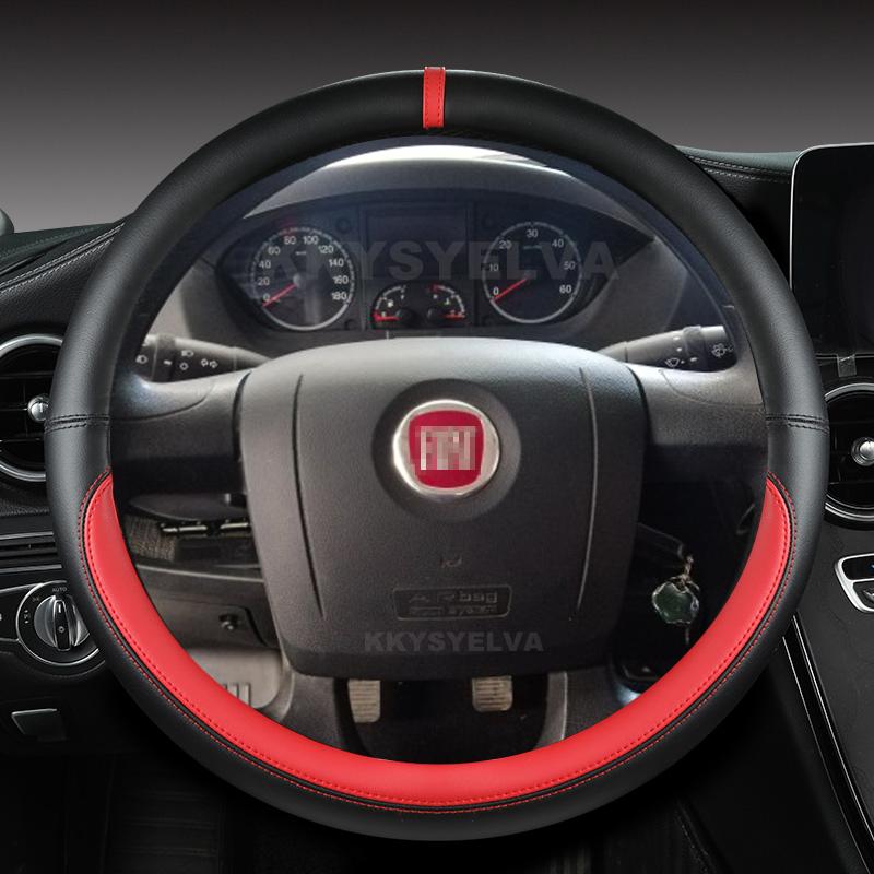 Pokrowiec na kierownicę samochodową ze skóry mikrofibry do Fiat Ducato Peugeot Boxer Citroen Jumper Relais Ram Promaster Akcesoria samochodowe