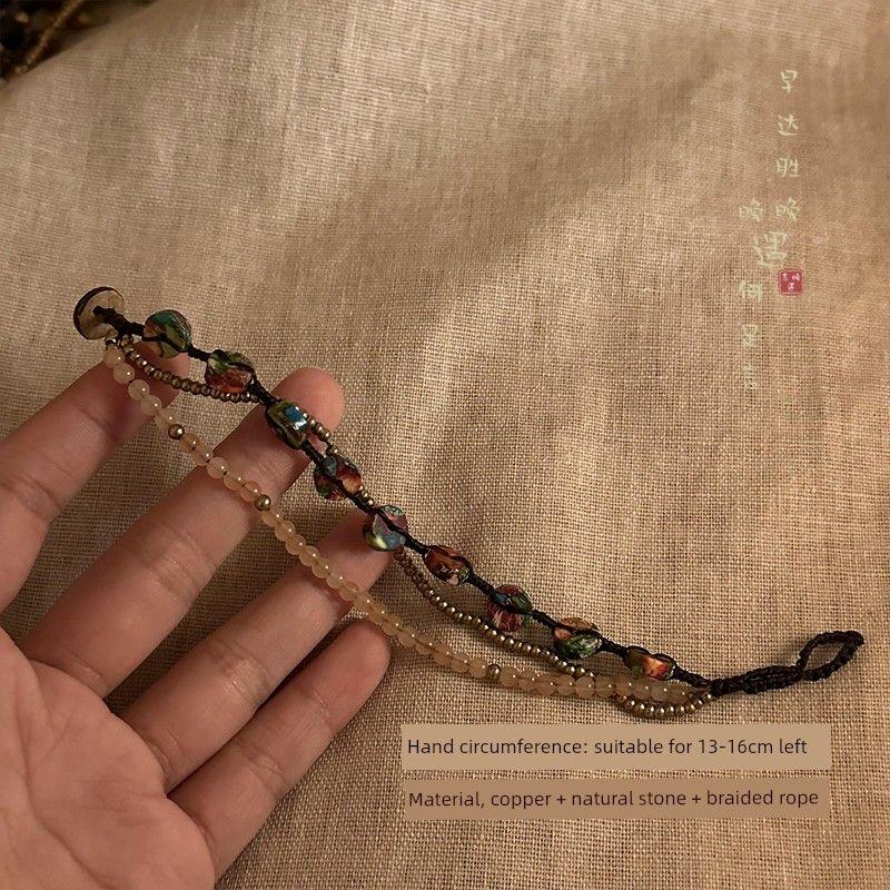 

Средневековый Винтажный Плетеный Веревочный Браслет Женский Легкая Роскошь Меньшинство Изысканный Винтажный Нишевый Двойной Супер Красивые Ювелирные Изделия Early Ancient Bazaar