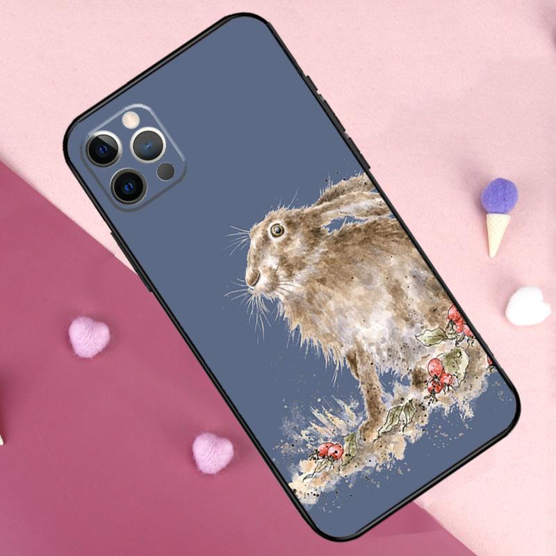 Rabbit Phone Case For iPhone 17 Pro Max 14 15 16 Plus 11 Pro Max 12 13 Mini 16e 17 Air Back Cover