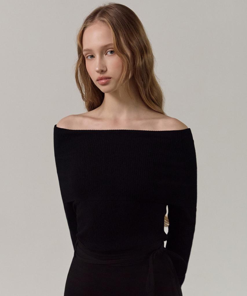 ELLIOTI Fold Neck Knit Ts_3Color