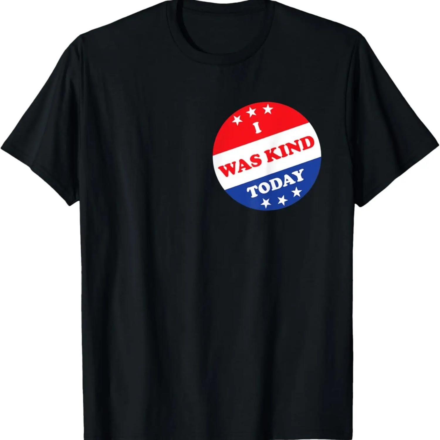 I Voted Parody Be Nice Sticker T-Shirt S чёрный
